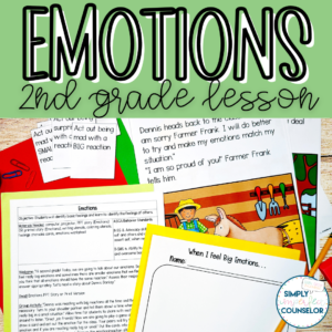 Identifying and Understanding Emotions School Counseling Lesson - 2nd Grade